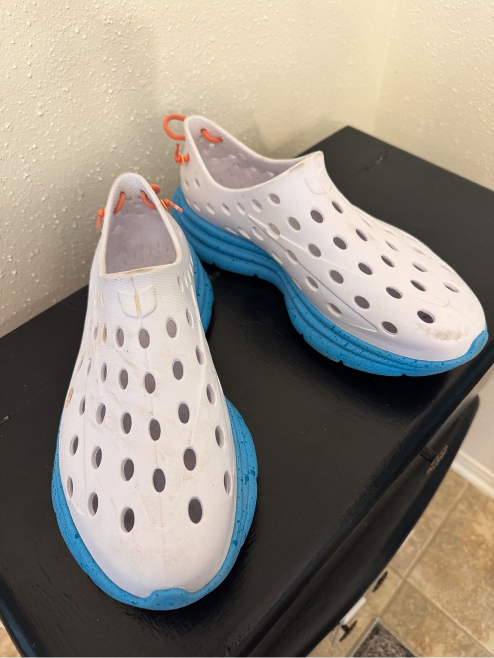 Kane Revive Active Recovery Clog Shoes White Blue Speckle Mens Size 13 Gorpcore